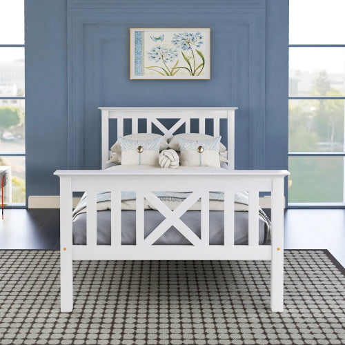 Massivholzbett 140x200 aus Kiefer mit Lattenrost – Naturholz Doppelbett, nachhaltig & robus