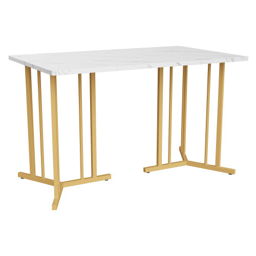 Moderner Esstisch Metallgestell – Rechteckig, 4–6 Personen, 120×80 cm
