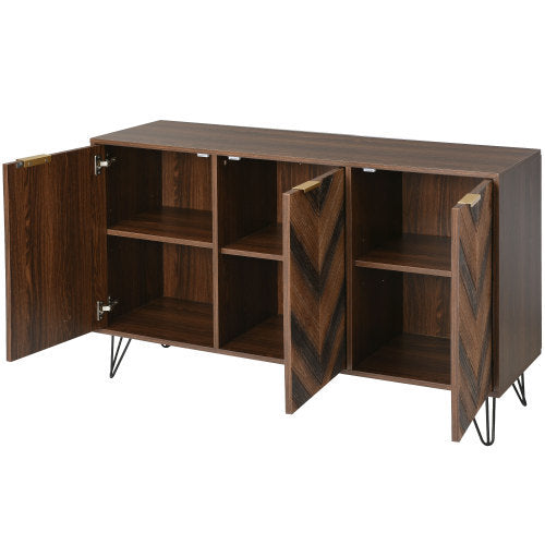 Modernes Sideboard 160 cm – 3 Türen, Holzoptik & viel Stauraum
