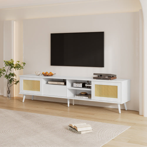TV Lowboard 160 cm – Modernes TV-Schrank-Design aus Holzoptik mit offenem Regal & Stauraum für Wohnzimmer