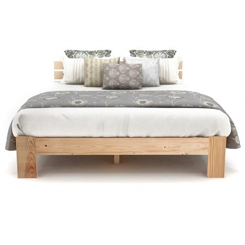 Massives Holz-Bettgestell 180x200 cm – Robust & Naturholz Doppelbett