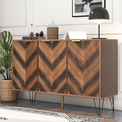 Modernes Sideboard 160 cm – 3 Türen, Holzoptik & viel Stauraum
