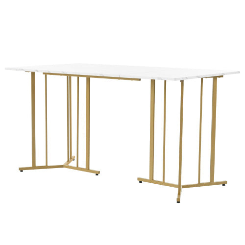 Moderner Esstisch Metallgestell – Rechteckig, 4–6 Personen, 120×80 cm