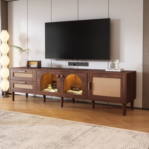 TV Lowboard 160 cm – Modernes TV-Schrank-Design aus Holzoptik mit offenem Regal & Stauraum für Wohnzimmer