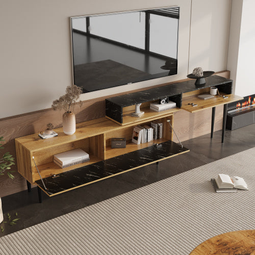 Modernes Fibreboard TV-Board 120×40×50 cm | Stauraum & Staubschutz, Skandi-Akzente