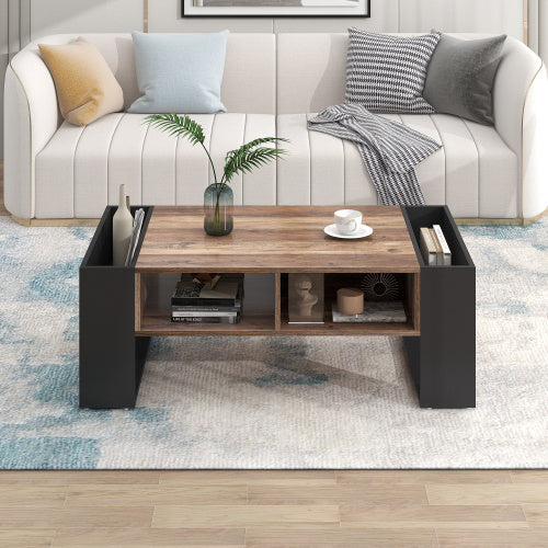 Moderner Holz-Couchtisch 100 × 50 × 40 cm, Nachhaltig & Vielseitig