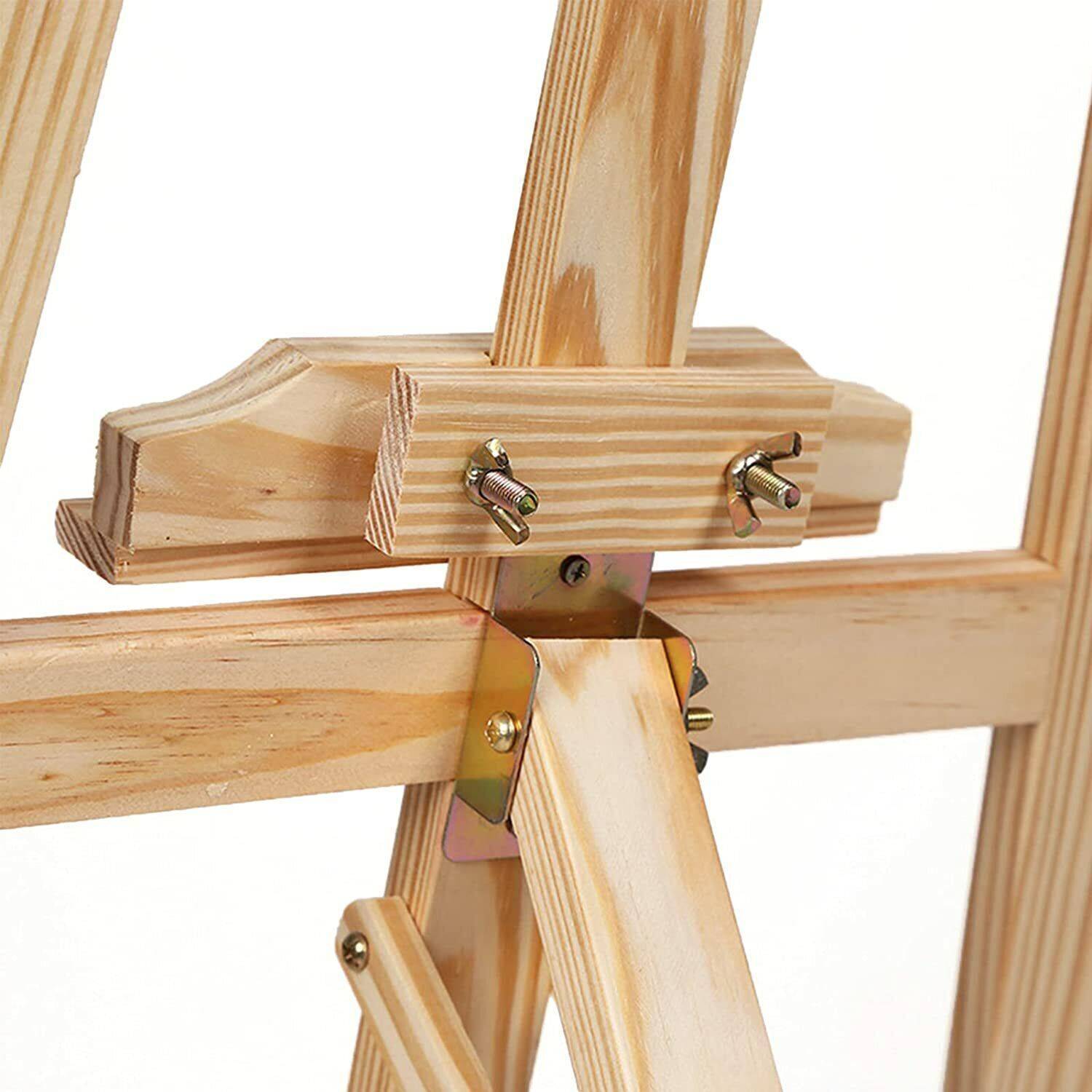 Verstellbare Holz-Staffelei aus Kiefer – Klappbar, 150 cm für Leinwände