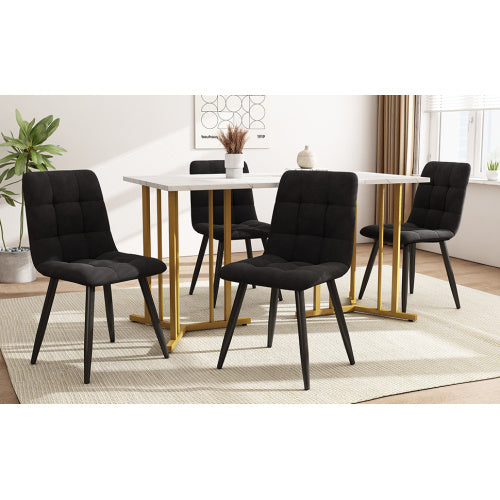 Moderner Esstisch Metallgestell – Rechteckig, 4–6 Personen, 120×80 cm