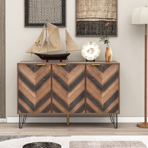 Modernes Sideboard 160 cm – 3 Türen, Holzoptik & viel Stauraum