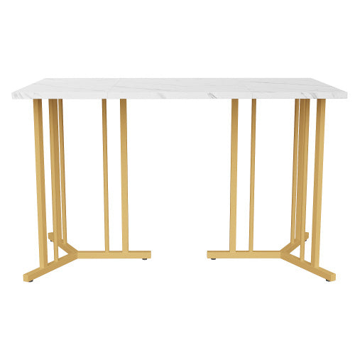 Moderner Esstisch Metallgestell – Rechteckig, 4–6 Personen, 120×80 cm