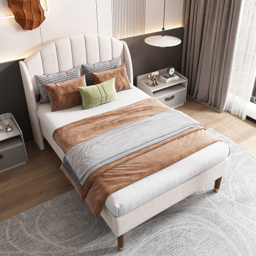 Polsterbett 90x200 cm mit LED Beleuchtung & Stauraum – Samt Einzelbett mit Lattenrost & Kopfteil“