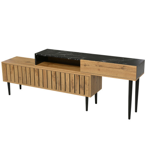 Modernes Fibreboard TV-Board 120×40×50 cm | Stauraum & Staubschutz, Skandi-Akzente