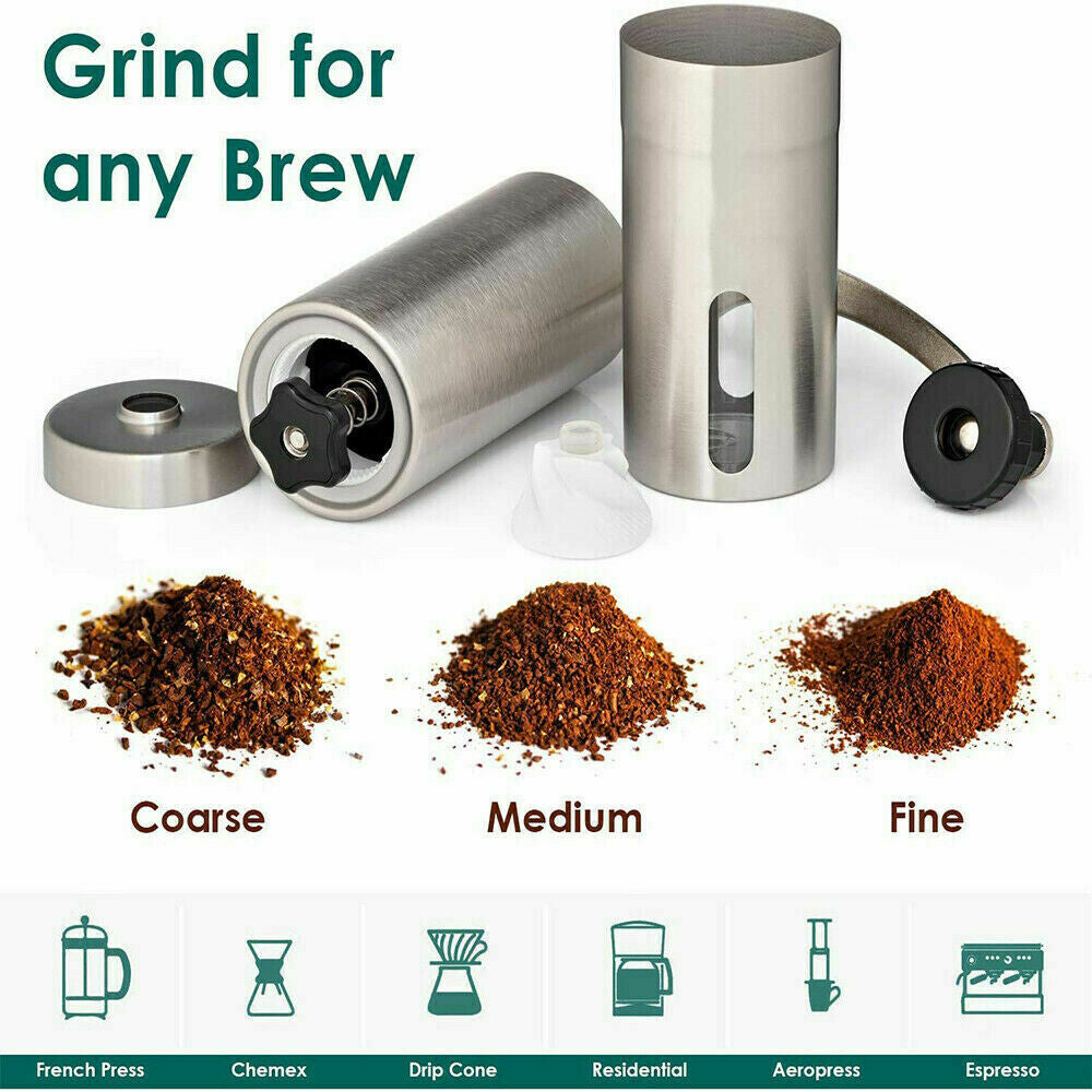 Edelstahl-Kaffeemühle mit Keramikmahlwerk – Präzises Mahlen für perfekten Kaffee