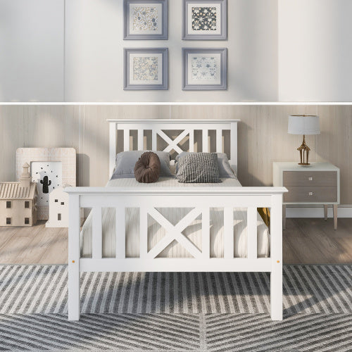 Massivholzbett 140x200 aus Kiefer mit Lattenrost – Naturholz Doppelbett, nachhaltig & robus