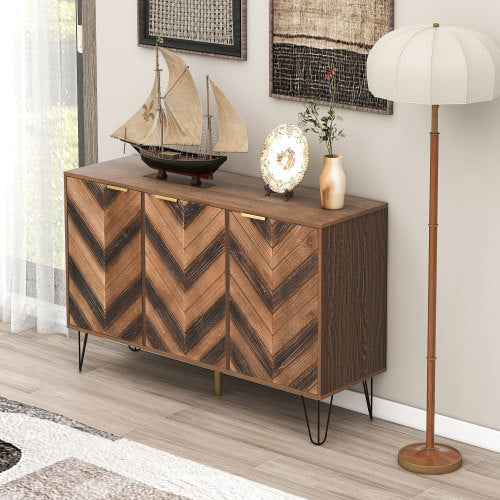 Modernes Sideboard 160 cm – 3 Türen, Holzoptik & viel Stauraum