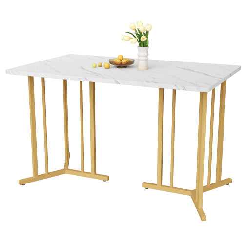 Moderner Esstisch Metallgestell – Rechteckig, 4–6 Personen, 120×80 cm