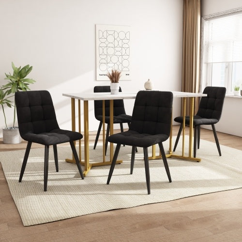 Moderner Esstisch Metallgestell – Rechteckig, 4–6 Personen, 120×80 cm