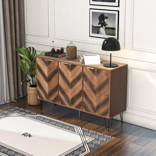 Modernes Sideboard 160 cm – 3 Türen, Holzoptik & viel Stauraum