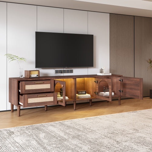 TV Lowboard 160 cm – Modernes TV-Schrank-Design aus Holzoptik mit offenem Regal & Stauraum für Wohnzimmer